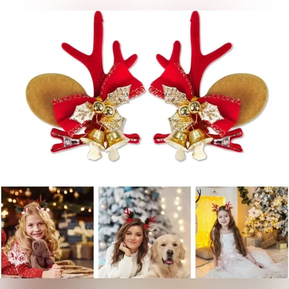 NIB Christmas Hair Clip Set